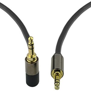 Mediabridge™ 3.5mm Male to Male Right Angle Stereo Audio Cable (4 Feet) - 90° Connector for Flush Connections - Step Down Design for Smartphone, Tablet & MP3 Cases - (Part# MPC-35RA-4)