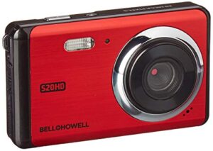 bell+howell 20 megapixels digital camera with 1080p full hd video with 3″ lcd, red (s20hd-r)
