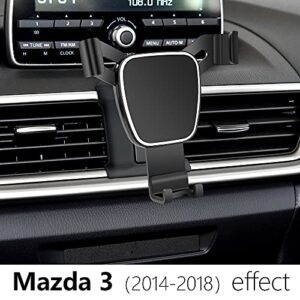 musttrue LUNQIN Car Phone Holder for 2014-2018 Mazda 3 Auto Accessories Navigation Bracket Interior Decoration Mobile Cell Phone Mount