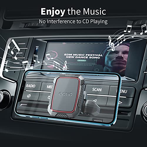 OQTIQ Magnetic CD Phone Car Mount for Car CD Player, CD Slot Car Phone Mount Holder with Built-in 6 Strong Magnets, Compatible with iPhone Samsung Galaxy LG and More