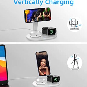 Magnetic Wireless Charging Stand with 20W PD Adapter, TERYTH 3 in 1 Wireless Charging Station Dock for iPhone 13, 12, Pro, Pro Max, Mini, Apple Watch 7/SE/6/5/4/3/2, AirPods Pro/3/2