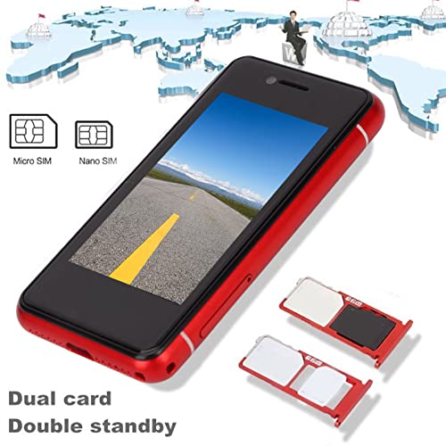 1GB 8GB Smartphone, Mini Cellphone WiFi 5MP Rear Camera 3G for Children (Red)