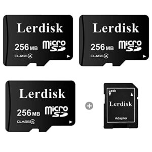 lerdisk factory wholesale 3-pack micro sd card 256mb class 4 in bulk small capacity 3-year warranty produced by 3c group authorized licencee special for small files storage or company use