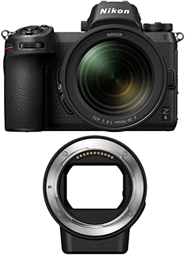 Nikon Z6 Mirrorless Camera with 24-70mm f/4 S Lens and FTZ Mount Adapter Bundle (International Version)