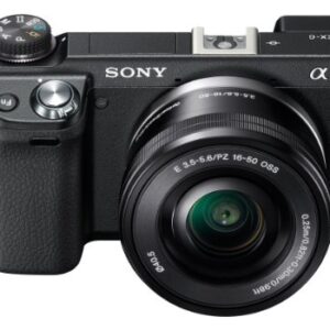 Sony NEX-6L/B Mirrorless Digital Camera with 16-50mm Power Zoom Lens and 3-Inch LED (Black) (Renewed)