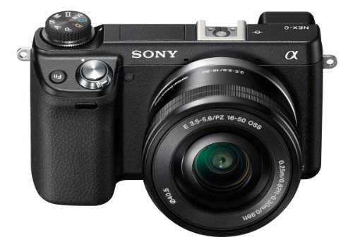 Sony NEX-6L/B Mirrorless Digital Camera with 16-50mm Power Zoom Lens and 3-Inch LED (Black) (Renewed)