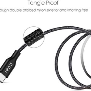 iRAG 2 Pack Charger Cable for Motorola Moto G Stylus 5G, One 5G, One 5G Ace, G100, G Play, G Power, G Fast, Edge, G7 Plus, G7 Play, Edge Plus, RAZR - Braided 6FT USB C to A Fast Charging Cord