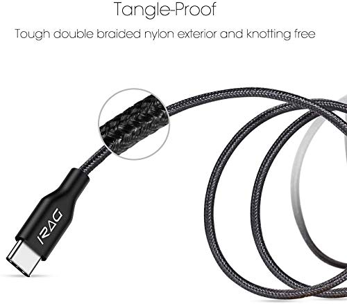 iRAG 2 Pack Charger Cable for Motorola Moto G Stylus 5G, One 5G, One 5G Ace, G100, G Play, G Power, G Fast, Edge, G7 Plus, G7 Play, Edge Plus, RAZR - Braided 6FT USB C to A Fast Charging Cord