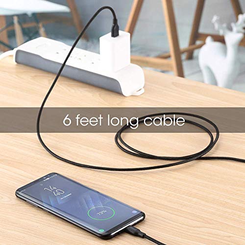 iRAG 2 Pack Charger Cable for Motorola Moto G Stylus 5G, One 5G, One 5G Ace, G100, G Play, G Power, G Fast, Edge, G7 Plus, G7 Play, Edge Plus, RAZR - Braided 6FT USB C to A Fast Charging Cord