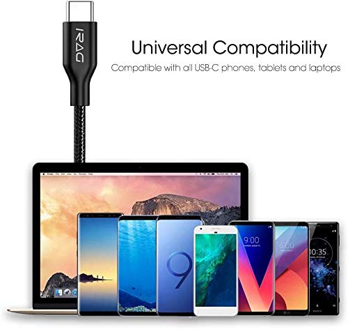 iRAG 2 Pack Charger Cable for Motorola Moto G Stylus 5G, One 5G, One 5G Ace, G100, G Play, G Power, G Fast, Edge, G7 Plus, G7 Play, Edge Plus, RAZR - Braided 6FT USB C to A Fast Charging Cord