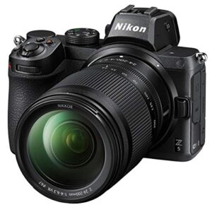 nikon z5 full frame mirrorless camera with nikkor z 24-200mm f/4-6.3 vr zoom lens mount adapter ftz