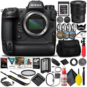 Nikon Z9 FX-Format Mirrorless Camera Body (1669) + 24-120mm f/4 S Lens + 32GB XQD Memory Card + Editing Software + Camera Bag + Pro Filter Kit + 12" Tripod (Renewed)