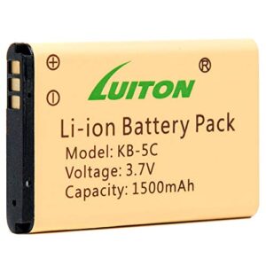 1500mAh Li-ion Battery for Retevis RT22 RT22S RT15 Walkie Talkies LUITON LT-316 TIDRADIO TD-M8 Zastone X6 WLN KD-C1 Zeadio ZS-B1 DC Two Way Radio 3.7V (2 Packs)