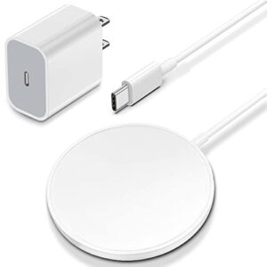 magnetic wireless charger，3.3ft【apple mfi certified】15w fast wireless charging pad usb c wireless charger iphone with 20w usb c wall charger block for iphone 14/plus/13/12/pro/pro max/mini/airpods pro