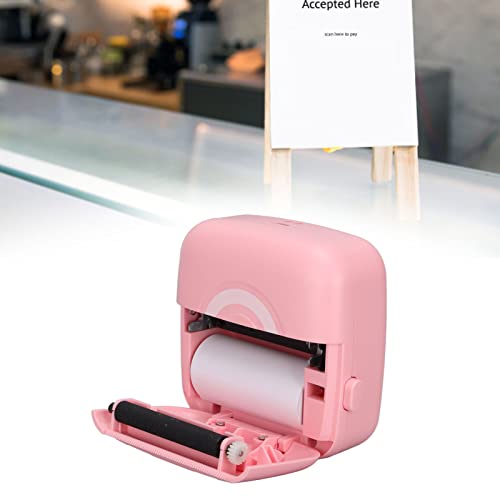 Cosiki Mini Printer, Portable Printer Mini Portable Wireless for Household for Office(Pink)