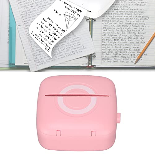 Cosiki Mini Printer, Portable Printer Mini Portable Wireless for Household for Office(Pink)