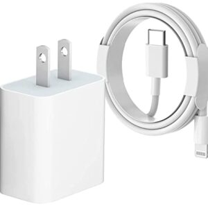 iPhone Fast Charger, [Apple MFi Certified] 20W USB C Fast Charger Block with 6FT Type-C to Lightning Cable, Super Fast Charging Compatible with iPhone 14/13/13 Pro/12/12 Pro/12 Pro Max/11/Xs Max/XR/X