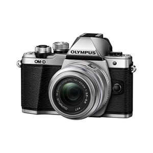 olympus om-d e-m10 mark ii mirrorless camera with 14-42mm ii r lens (silver)