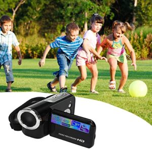 digital camera, small compact video recorder for kids adults boys girls students, rechargeable, waterproof, 1080p, 16x zoom, 16mp, 2 inch screen, best (black)