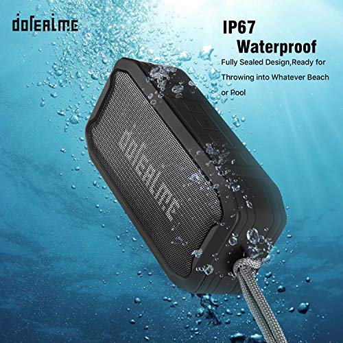 Portable Bluetooth Speaker,10W Wireless Speaker TWS Pairing HD Stereo Sound,Bluetooth 5.0,IP67 Waterproof Outdoor Sport Speakers for Home,Camping,Beach,Sports,Pool Party,Shower
