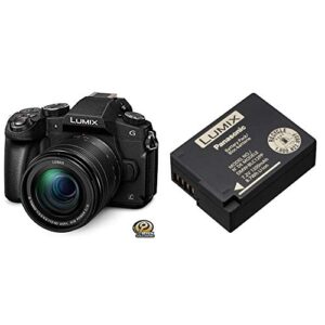panasonic lumix g85 4k digital camera, 12-60mm power o.i.s. lens and touch lcd, dmc-g85mk (black) with dmw-blc12 lithium-ion battery pack