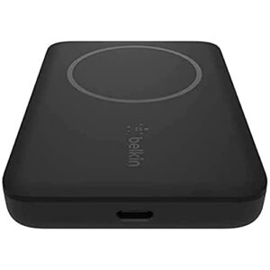 Belkin Wireless Power Bank w/MagSafe Compatible 7.5W Wireless Charging - Portable Magnetic Charging Bank - Compatible w/iPhone 14, 14 Plus, 14 Pro, 14 Pro Max, 13, 13 Mini, AirPods & More - Black