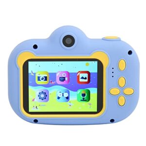 1080P 2inch Kids Camera Cute Cartoon Design HD Digital Children Selfie Camera for Birthday (Blue)