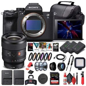 sony alpha a7s iii mirrorless digital camera (body only) (ilce7sm3/b) + sony fe 24mm lens + 64gb memory card + 2 x np-fz-100 battery + corel photo software + case + external charger + more (renewed)