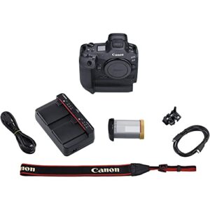 Canon EOS R3 Mirrorless Camera (4895C002) + Sony 64GB Tough SD Card + Card Reader + Case + Flex Tripod + Hand Strap + Cap Keeper + Memory Wallet + Cleaning Kit (Renewed)
