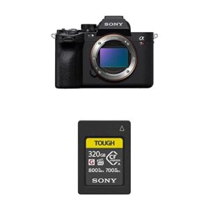 sony alpha 7r v full-frame mirrorless interchangeable lens camera with sony cfexpress type a memory card 320gb