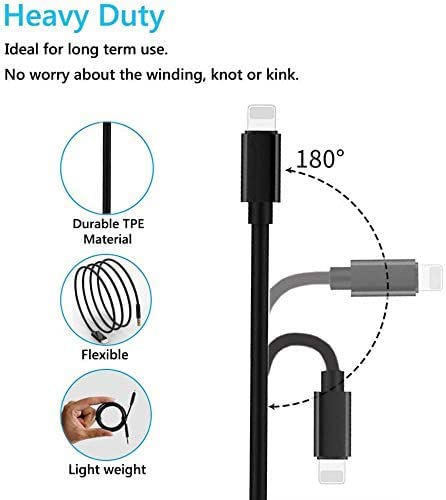 Aux Cord for iPhone, Lightning to 3.5mm Audio Cable 3.3FT [Apple Mfi Certified] iPhone AUX Cord for Car Stereo, Speaker and Headphone Compatible with iPhone 14 13 12 11 XS XR X 8 7 6 iPad iPod (Black)