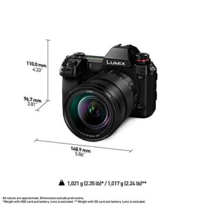 Panasonic LUMIX S1 Full Frame Mirrorless Camera with 24.2MP MOS High Resolution Sensor, 24-105mm F4 L-Mount S Series Lens, 4K HDR Video and 3.2” LCD - DC-S1MK