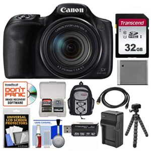 canon powershot sx540 hs wi-fi digital camera with 32gb card + backpack + battery & charger + flex tripod + kit (renewed)