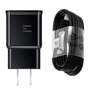 adaptive fast charger compatible samsung galaxy s9 s9 plus s8 s8+ s10 s10e note 8 note 9, wall charger adapter block with usb type c cable kit