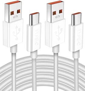 jelanry usb c cable usb type c cable, 120w hypercharge turbo charging, 6a fast charging for xiaomi pad 5 12 pro 12 12x 11t pro 11 lite 5g ne, redmi 10 2022 note 11 pro 5g note 11/ 11s, 6.6ft 2pack