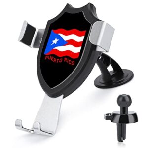 puerto rico flag car phone holder mount universal cellphone vent clamp for dashboard windshield stand