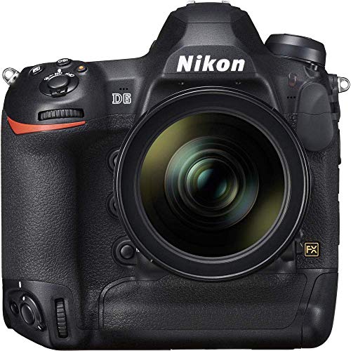 Nikon D6 DSLR Camera (Body Only) (1624) + 4K Monitor + 2 x 120GB XQD Card + Headphones + 3 x EN-EL18C Battery + Pro Mic + Case + Corel Photo Software + Tripod + More (International Model) (Renewed)