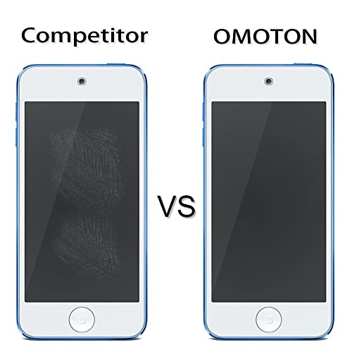 OMOTON Tempered Glass Screen Protector for New iPod Touch 7th Generation 6th Gen 5th Gen (2015/2019 Released), 2 Pack