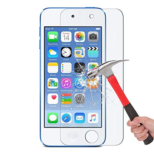 OMOTON Tempered Glass Screen Protector for New iPod Touch 7th Generation 6th Gen 5th Gen (2015/2019 Released), 2 Pack