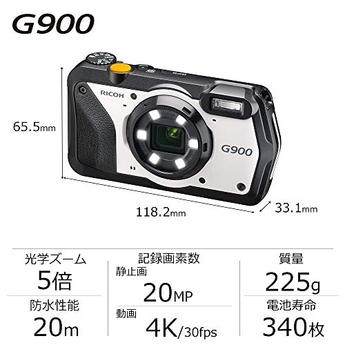 RICOH Waterproof Digital Camera G900 Japan Import