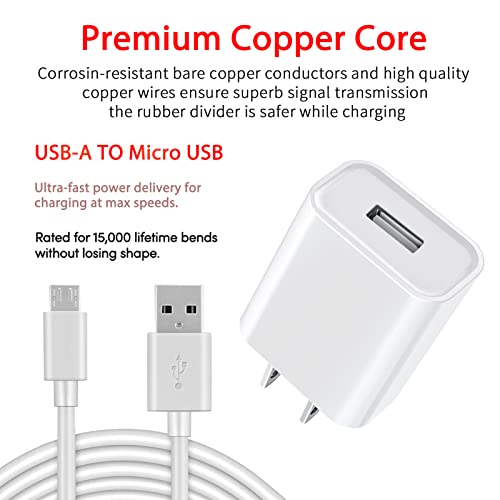 5 Feet Micro USB Charger Charging Cable Cord fit for Consumer Cellular Link Consumer Cellular Link ii 2, Doro PhoneEasy 7050 626 824 618 610 680 605 612 615 Flip Cell Phone