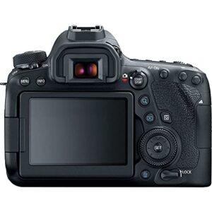 Canon EOS 6D Mark II DSLR Camera (Body Only) (1897C002) + 64GB Memory Card + Case + Photo Software + 2 x LPE6 Battery + Card Reader + Light + Flex Tripod + Hand Strap + More (Renewed)