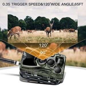 Happyyami Action Cam Hunting Camera Wildlife Night Camera Trail Camera Scouting Camera for Wildlife Monitoring Action Camera