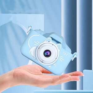 Cute Kids Digital Camera for Boys Girls, 20 MP Cat Selfie Camera, Christmas Birthday for Kids - 2 Inch Screen, Front Rear 2000W Lens, Video, Filter Mode, Games