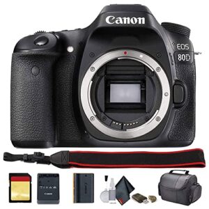 canon eos 80d dslr camera (1263c004) – beginner bundle (renewed)