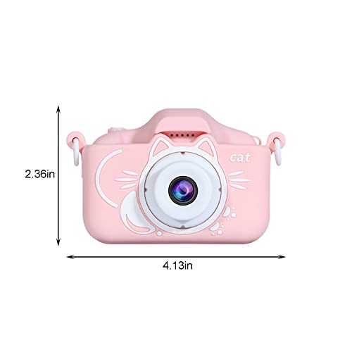 Cute Kids Digital Camera for Boys Girls, 20 MP Cat Selfie Camera, Christmas Birthday for Kids - 2 Inch Screen, Front Rear 2000W Lens, Video, Filter Mode, Games