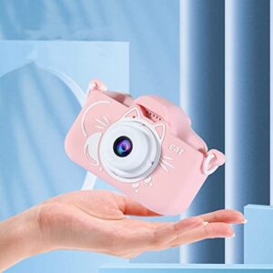 Cute Kids Digital Camera for Boys Girls, 20 MP Cat Selfie Camera, Christmas Birthday for Kids - 2 Inch Screen, Front Rear 2000W Lens, Video, Filter Mode, Games