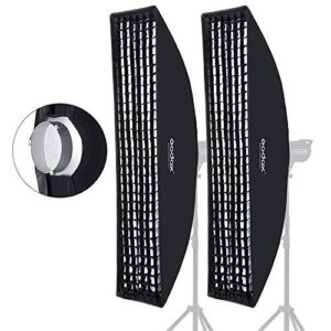 godox 35x160cm 14″x63″ beehive honeycomb grid strip softbox bowens mount for studio flash (2pcs)