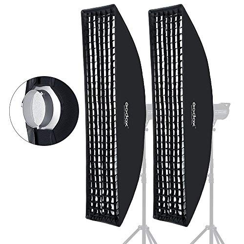 Godox 35x160cm 14"x63" Beehive Honeycomb Grid Strip Softbox Bowens Mount for Studio Flash (2pcs)