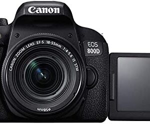 Canon EOS Rebel 800D/T7i DSLR Camera with 18-55 4-5.6 is STM Lens (1895C002), 64GB Card, Color Filter Kit, Case, Photo Software, LPE17 Battery, External Charger + More (Renewed)